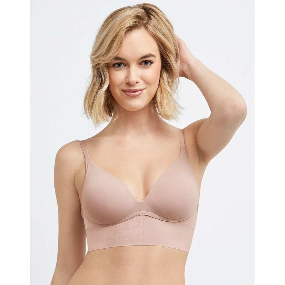Maidenform Size XL Beige Seamless Lift Wirefree Longline Bralette Bra NEW